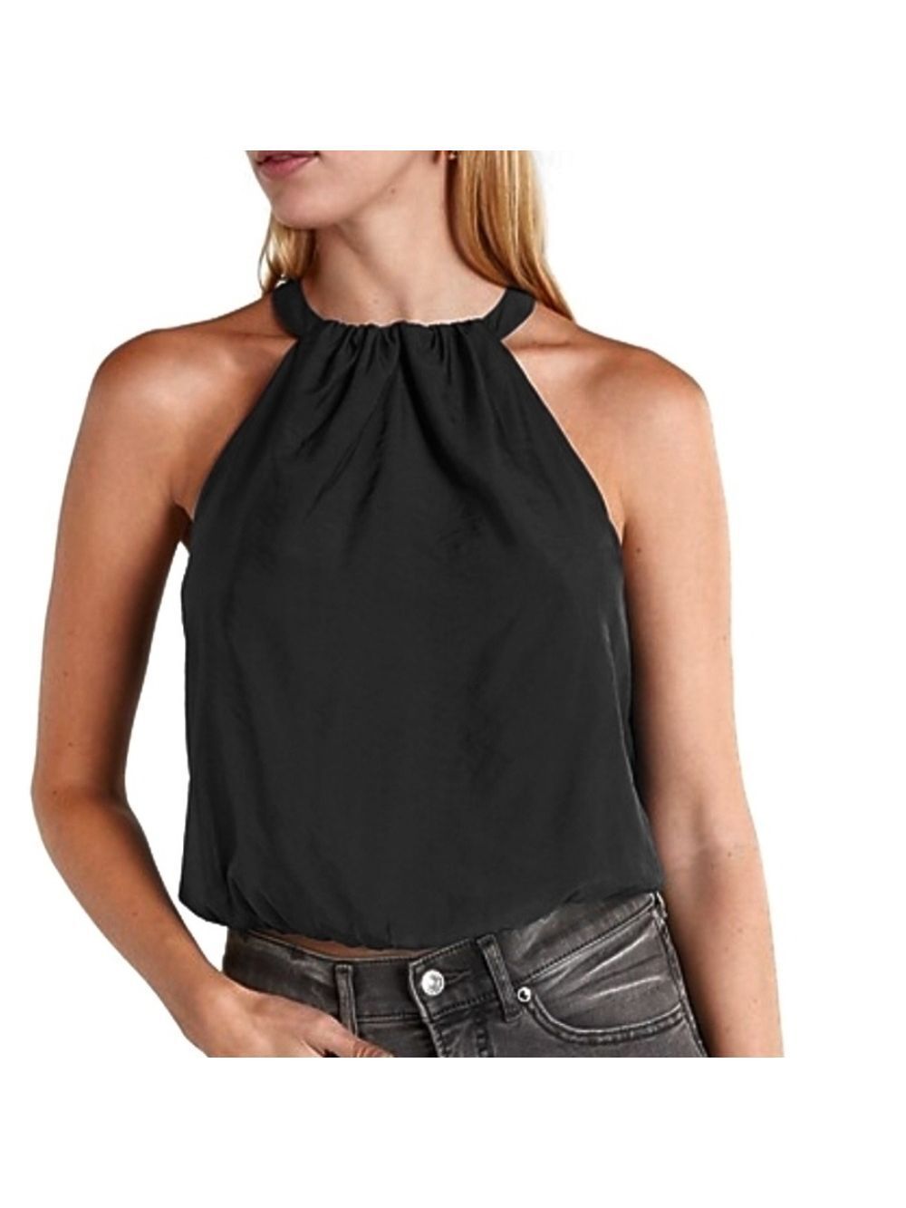 Express Black Halter Top Large - New With Tags